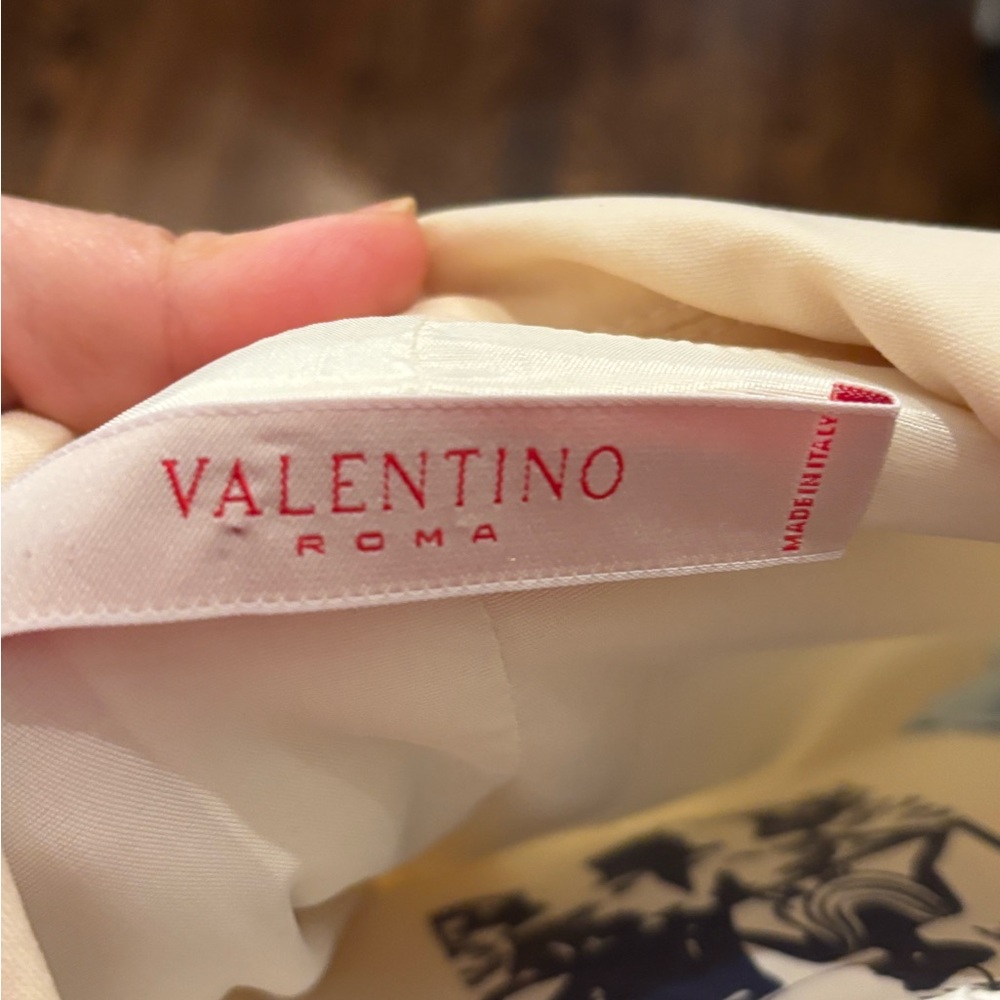 Valentino Ivory Wool Blend Fabric